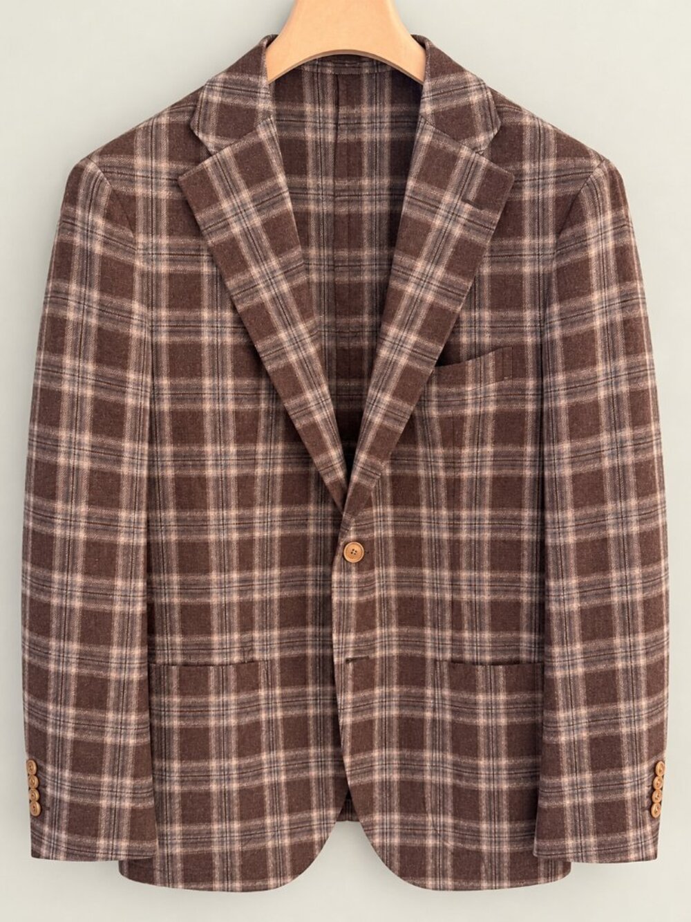 Luciano Barbera Silk & Wool Plaid Blazer | Fits Like 40R